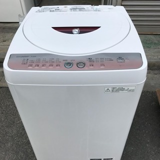 洗濯機 シャープ  6.0kg洗い 1人〜2人用 ES-GE60L-P 2012年の画像