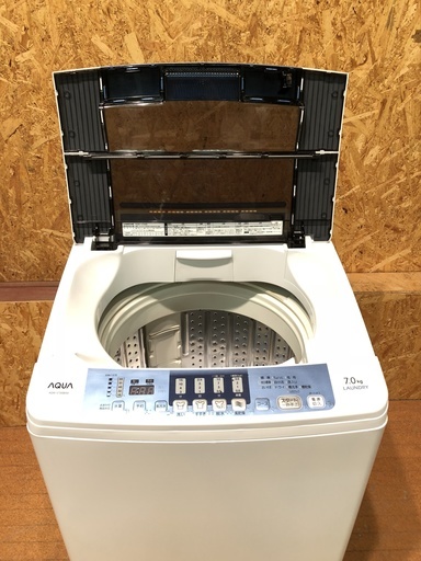 AQUA アクア AQW-V700B 7.0kg 全自動洗濯機 クリーニング済 初期動作 