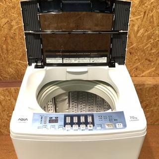 AQUA アクア AQW-V700B 7.0kg 全自動洗濯機 クリーニング済 初期動作保証あり