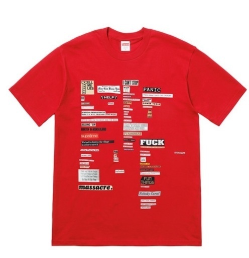 Supreme fall / winter 2018 Cutouts Tee RED 赤色 L サイズ Large 正規品 未使用品2018aw 2018fw 18fw week1