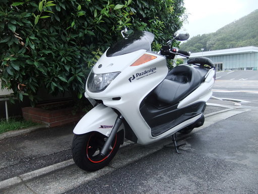 マジェスティ　実動中古車　社外マフラー　タイヤ後輪新品交換後引渡し　駆動系交換済み　バッテリーフル充電済み　返納書有り