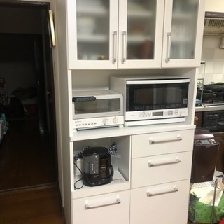 ニトリ キッチンボード (白、幅88cm) 【9月末まで！】