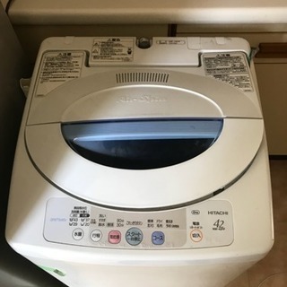 洗濯機 HITACHI NW-42EF 説明書 取り付けホース付き