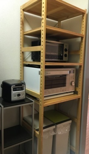 ＊受け取り者確定済み＊家電セット(炊飯器、ヘルシオ、トースター)、レンジを乗せている棚