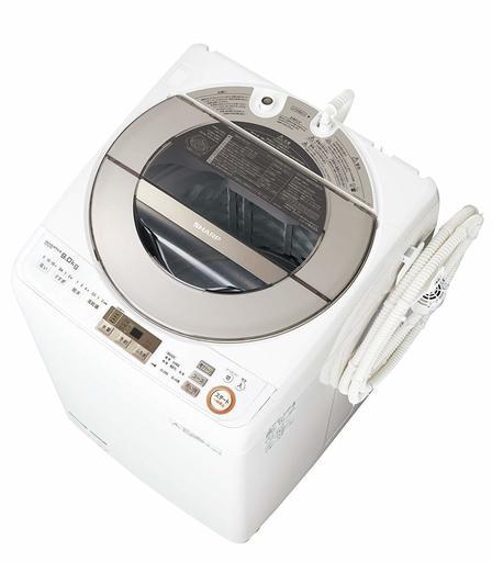 送料3000円～美品☆SHARP ES-GV9A-N　9 kg　2016年★新品洗濯ホース付き　志木駅渡し