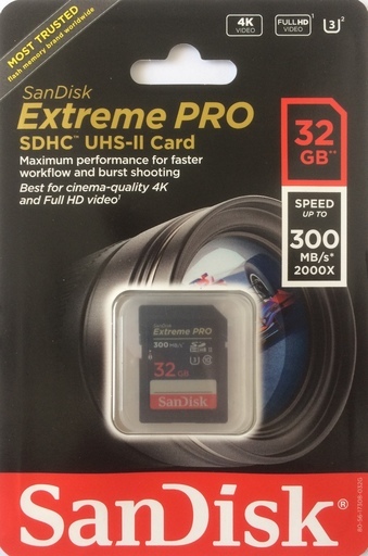 【送料無料】【新品未開封】SDカード 32GB SanDisk Extreme PRO SDHC UHS-Ⅱ300MB/s 2000X