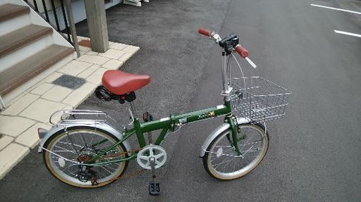 値下げ不可折りたたみ自転車モスグリーン (のぴ) 沼津の折りたたみ 