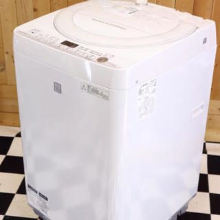 美品 シャープ SHARP 全自動洗濯機 ES-G7E3-KW 2016年製 パワフル洗浄