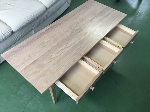 現状品！センターテーブル 木製 ワークデスク テーブル ウッド 机 オーク
