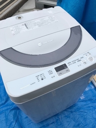取引中。シャープ全自動洗濯機5.5キロ。2013年製。千葉県内配送無料。設置無料。