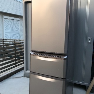 6ヵ月動作保証付 MITSUBISHI 3ドア冷蔵庫 370L 2014年製【トレファク