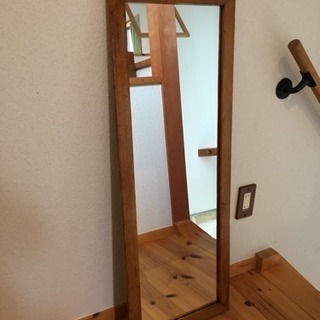 アンティーク 木枠の鏡