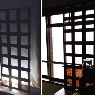 インテリア雑貨/小物 飾り格子　レトロ調の木組み　（別途手間賃でお届けも応相談）
