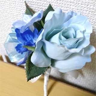 花冠、ブーケ、ブートニア 3点セット