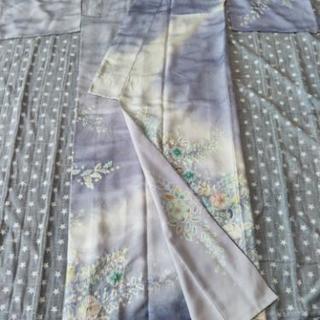 辻が花訪問着　パープル着物