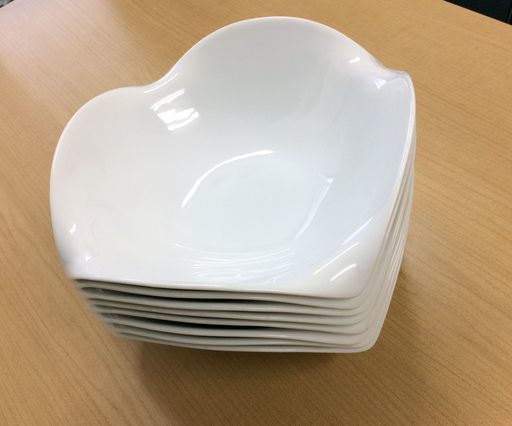 オシャレで個性的なデザインの深皿8枚セット ホワイト 白 JM1243)【取りに来られる方限定】