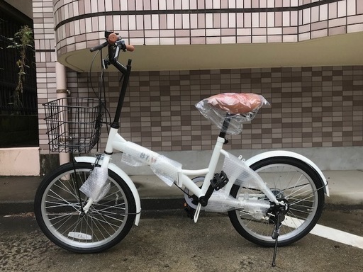 新車が安い インチ折りたたみ自転車ホワイト６段切り替えカギ前カゴ付き鹿児島市 エウレカ 鹿児島中央の自転車の中古あげます 譲ります ジモティーで不用品の処分