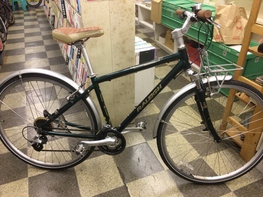 [5970]RALEIGH　ラレー　クロスバイク　700×38C　3×8段変速　アルミフレーム　グリーン