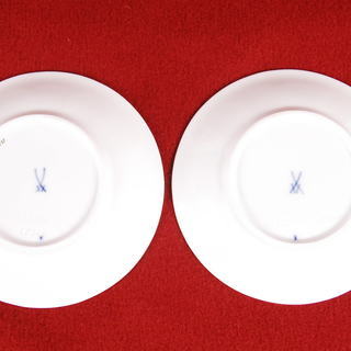 展示品 美品 希少 マイセン Xフォーム グランツゴールド コバルトブルー カップ ソーサー ペア セット　アントレ