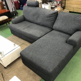 美品【 IDC大塚家具 】TERASOH（テラソー） L型ワイドカウチソファ 3人 