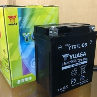 バイク用 バッテリー YUASA製品 YTX7L-BS 新品同様