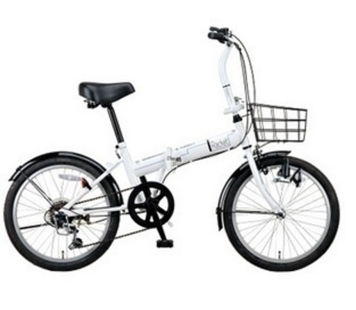 新品未開封：折りたたみ自転車　CAPTAIN STAG/YG-0257 ホワイト