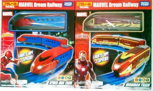 プラレール MARVEL Dream Railway IRONMAN TRAIN \u0026 SPIDER-MAN TRAIN【未開封品】