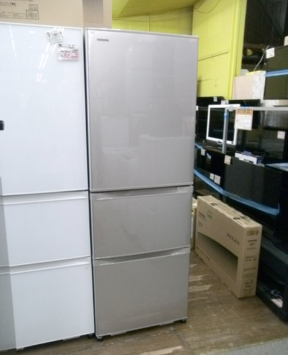 東芝冷凍冷蔵庫　GR-H38SY 2017年式 札幌 2017年製! 363L 東芝 3ドア冷蔵庫 右開き TOSHIBA GR-H38SY