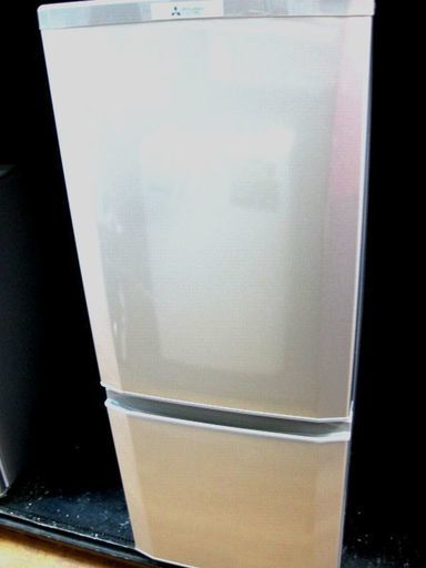 【リサイクルショップスターズ】MITUBISHI　三菱　冷蔵庫　２ドア　２０１６年製 　 MR-P15A-S  １４６Ｌ！！　【鹿児島市内配達・設置OK！】