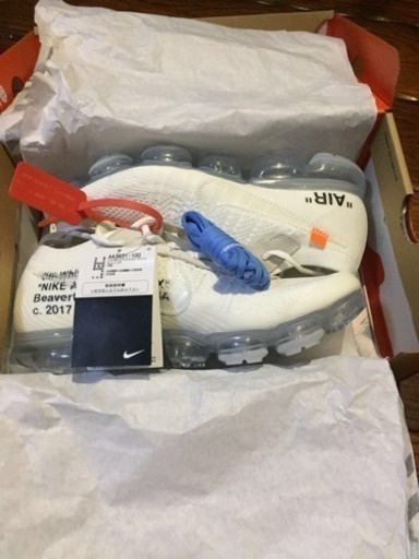 正規品 ナイキ オフホワイト エア ヴェイパー マックス off-white × NIKE AIR VAPORMAX 27.5cm