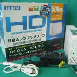 I・O DATA HDCR-U500外付けハードディスク 500GＢ