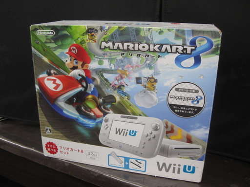 西野店 任天堂/NINTENDO WiiU/ウィーU 32GB ホワイト マリオカート8セット 動作品 初期化済