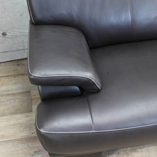 R89)【美品】カリモク 三人掛けソファ 本革 ZT8603 K353 karimoku