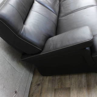 R89)【美品】カリモク 三人掛けソファ 本革 ZT8603 K353 karimoku