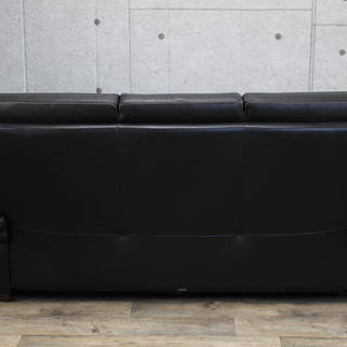 R89)【美品】カリモク 三人掛けソファ 本革 ZT8603 K353 karimoku