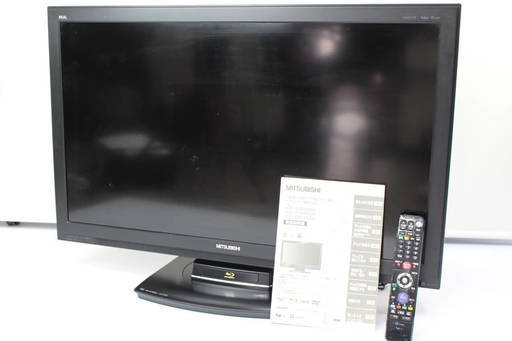 031) MITSUBISHI 液晶テレビ LCD-37BHR300 37V型 Blu-ray プレイヤー 一体型 2010年製 リモコン付き 三菱 TV テレビ