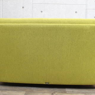 R116)【美品】カリモク karimoku ソファー 3P トリプルソファ 3人掛け グリーンイエロー系