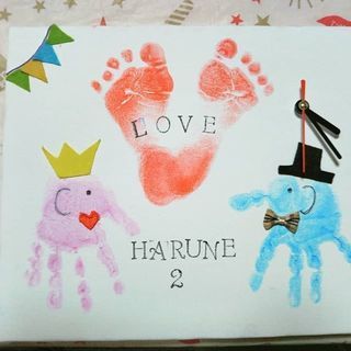 江東区　１０月９日開催　赤ちゃんと手形足形ぺったんアート時計でご...