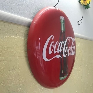 値下げ【超希少】美品 コカ・コーラ ホーロー看板/コカコーラ/丸
