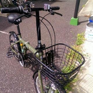 美品　2018JEEP(ジープ)　折りたたみ自転車　カゴ付き