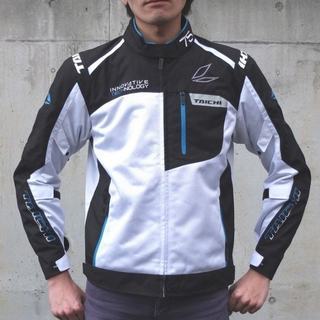 希少在庫　実質新品　RSタイチ レーサーメッシュジャケット Lサイズ　ホワイト／ブルー　RSJ313WH02L