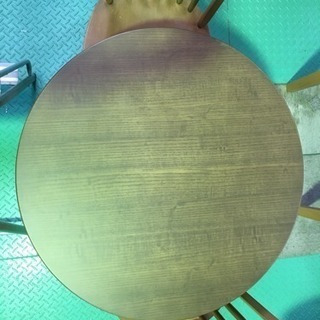 ナフコ  丸型ダイニングテーブルセット  シルバーアッシュ