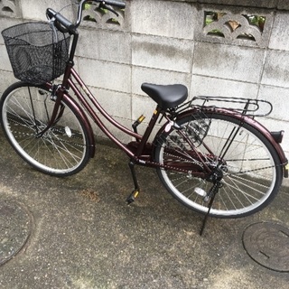 福岡市内】値下げ！ママチャリ シルバー 26インチ 美品