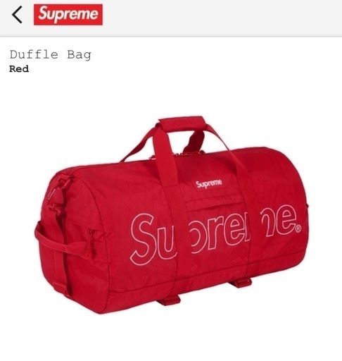 Supreme ダッフルバッグ 赤