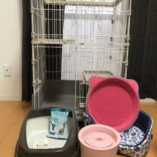 猫ケージ2段&用品一式