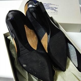 BURBERRYハラコパンプス ウェッジソール 36(23cmくらい