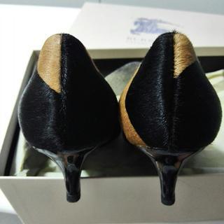 BURBERRYハラコパンプス ウェッジソール 36（23cmくらい）