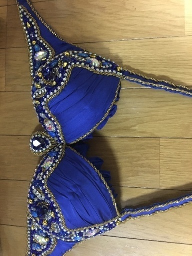 ベリーダンス 衣装(青 フレア)