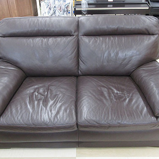 2Pレザーソファー ブラウン 茶色 家具