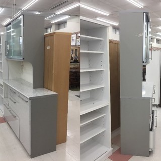 取りに来て頂ける方限定!エスエークラフトの2枚扉付きレンジボードのご紹介です！ 取りに来れる方限定！【エスエークラフト】2枚扉のレンジボード